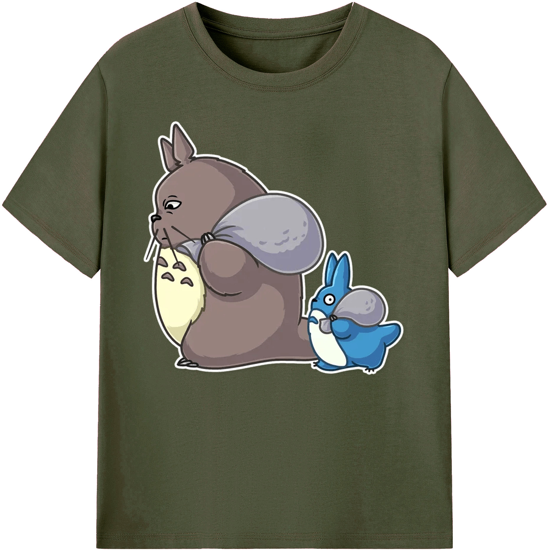 （画像用） となりのトトロ 草壁メイ 草壁サツキ My Neighbor Totoro Satsuki Kusakabe Mei Kusakabe 綿100％ メンズ半袖Tシャツ｜肌触りやわらか＆通気性